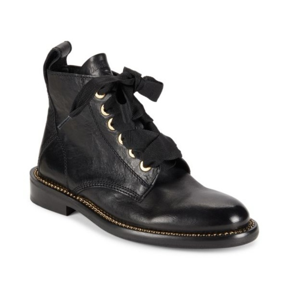 Zadig & Voltaire Black Lace-Up BootsNWT SZ 10/40